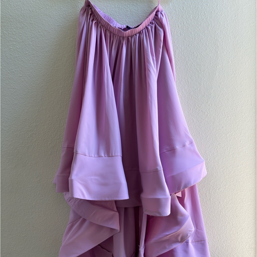 Strapless cascading high low dress Lilac Size M